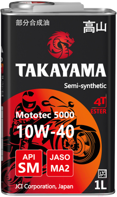 Моторное масло Takayama Mototec 5000 4T 10W40 / 605573 (1л)