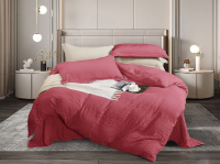 Комплект постельного белья Бояртекс Мятка №18-1635 Евро-стандарт (малина) - 