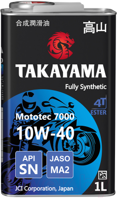 Моторное масло Takayama Mototec 7000 4T 10W40 / 605575 (1л)