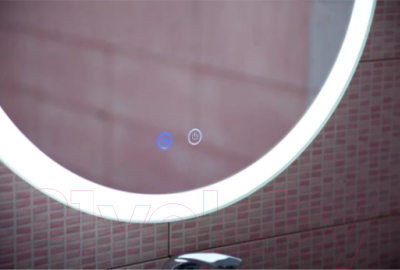 Зеркало Бриклаер Вега 55 Овал голосовое управление, сенсор, подогрев (серебристый)