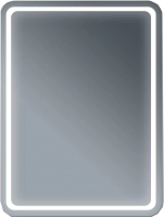Зеркало Бриклаер Эстель-1 60 LED кнопка (серебристый) - 