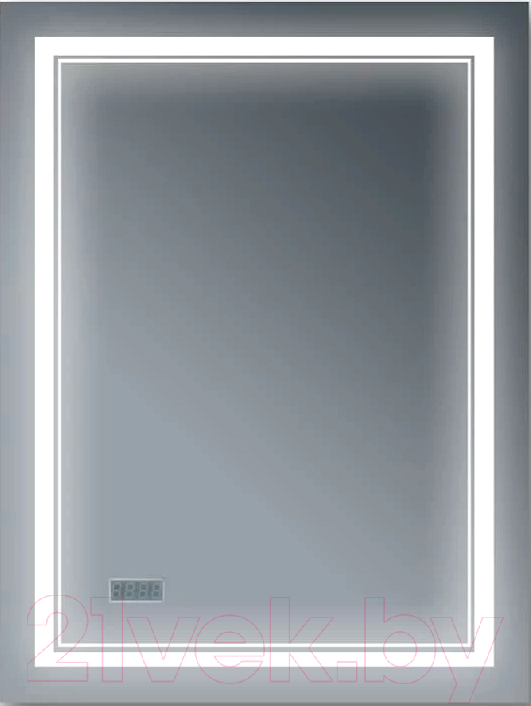 Зеркало Бриклаер Эстель-2 60 LED на взмах руки, часы