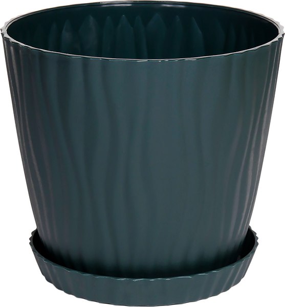 Вазон BOTANICA Волна Рефленый 14.5x12.5см (1.3л, зеленый)