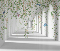 Фотообои листовые Citydecor Flower tunnel 3d 1 (312x265) - 