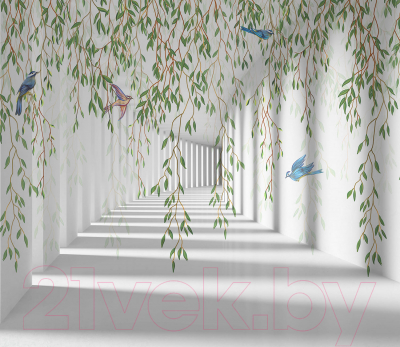 Фотообои листовые Citydecor Flower tunnel 3d 1 (312x265)