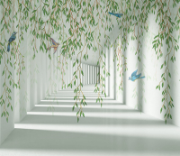 Фотообои листовые Citydecor Flower tunnel 3d 3 (312x265) - 