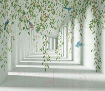 Фотообои листовые Citydecor Flower tunnel 3d 3 (312x265)