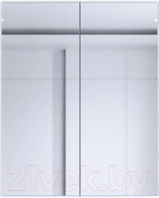 Шкаф с зеркалом для ванной Бриклаер Хелена 60 (белый)