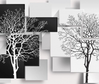 Фотообои листовые Citydecor Дерево инь-янь 3D (312x265) - 