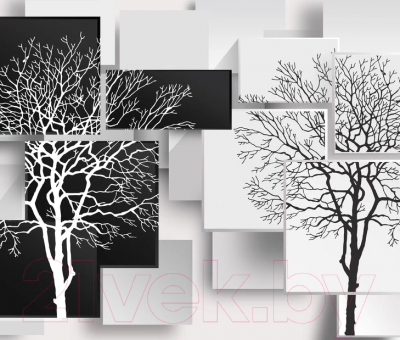 Фотообои листовые Citydecor Дерево инь-янь 3D (312x265)