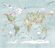 Фотообои листовые Citydecor Детская Карта мира 337 (312x265) - 