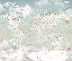 Фотообои листовые Citydecor Детская Карта мира 351 (312x265) - 