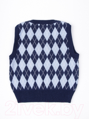 Жилет детский Amarobaby Knit Romb / AB-OD23-KNIT10R/2019-134 (синий/голубой, р.134)