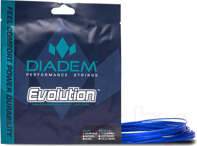 Струна для теннисной ракетки Diadem Evolution Set 16 / S-SET-EVO-16-AZBL (12.2м, лазурно-голубой)