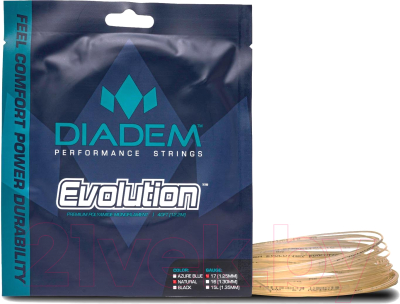 Струна для теннисной ракетки Diadem Evolution Set 16 / S-SET-EVO-16-NAT (12.2м, натуральный)