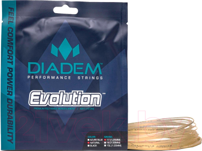 Струна для теннисной ракетки Diadem Evolution Set 17 / S-SET-EVO-17-NAT (12.2м, натуральный)