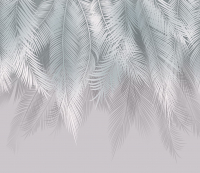 Фотообои листовые Citydecor Пальмовые листья (312x265, бирюзовый/серый) - 
