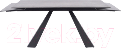 Обеденный стол Signal Salvadore Ceramic раскладной 180-260x90 (серый мрамор/черный матовый)