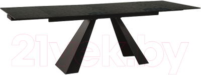 Обеденный стол Signal Salvadore Ceramic раскладной 160-240x90 (Melted Glass/черный матовый)