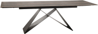 Обеденный стол Signal Westin Ceramic 180-260x90 (эффект дерева/черный матовый) - 