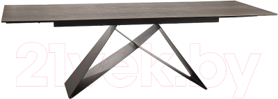Обеденный стол Signal Westin Ceramic 180-260x90 (эффект дерева/черный матовый)
