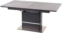 Обеденный стол Halmar Martin 160-200x90x75 раскладной (темно-серый/черный) - 