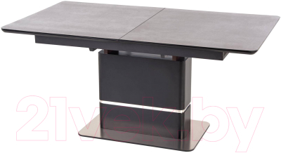 Обеденный стол Halmar Martin 160-200x90x75 раскладной (темно-серый/черный)