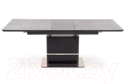 Обеденный стол Halmar Martin 160-200x90x75 раскладной (темно-серый/черный)
