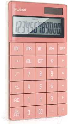 Калькулятор Deli NS041 (светло-красный)