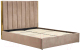 Двуспальная кровать Halmar Palazzo 160x200 (бежевый/золотой) - 
