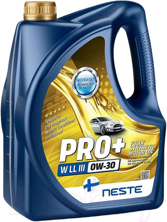 Моторное масло Neste Pro+ W LL III 0W30 / 118845 (4л)