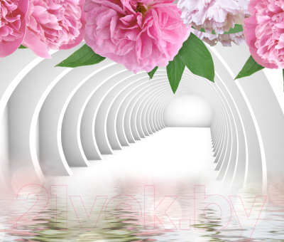 Фотообои листовые Citydecor Цветочный декор 2 3D (312x265, бумажные)