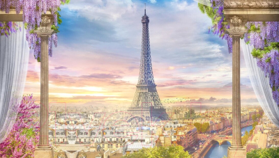 Фотообои листовые Citydecor Вид на Париж (468x265)
