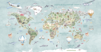 Фотообои листовые Citydecor Детская Карта мира 337 (468x265) - 