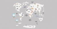 Фотообои листовые Citydecor Детская Карта мира 385 (468x265) - 