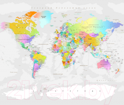 Фотообои листовые Citydecor Карта мира 18 (468x265)