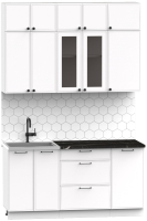 Кухонный гарнитур Интермебель Лион-2 1.6м (белый софт/сесамо) - 