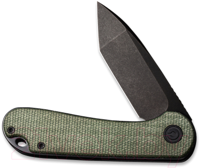 Нож складной Civivi Elementum D2 Steel Black Stonewashed Handle / C907T-E (green micarta)