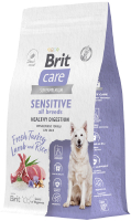 Сухой корм для собак Brit Care Dog Adult Sensitive Healthy Digestion с инд. и ягн./5066452 (1.5кг) - 