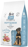 Сухой корм для собак Brit Care Dog Puppy&Junior L Healthy Growth с инд. и ягн. / 5066339 (12кг) - 