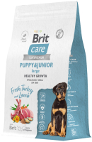 Сухой корм для собак Brit Care Dog Puppy&Junior L Healthy Growth с инд. и ягн. / 5066322 (3кг) - 