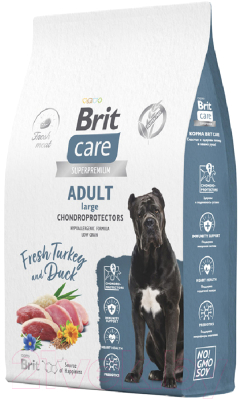 Сухой корм для собак Brit Care Dog Adult L Chondroprotectors с индейкой и уткой / 5066414 (12кг)