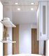 Шкаф с зеркалом для ванной Бриклаер Бали 90 R (светлая лиственница/белый глянец) - 