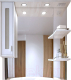 Шкаф с зеркалом для ванной Бриклаер Бали 90 L (светлая лиственница/белый глянец) - 