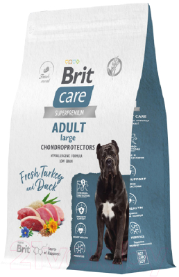 Сухой корм для собак Brit Care Dog Adult L Chondroprotectors с индейкой и уткой / 5066407 (3кг)