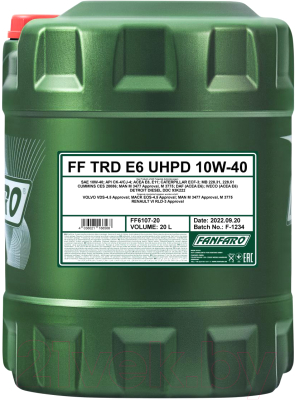 Моторное масло Fanfaro TRD E6 UHPD 10W40 CK-4/CJ-4 / FF6107-20 (20л)
