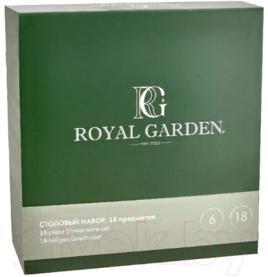 Набор тарелок ROYAL GARDEN Gold Flowers POSET18VGF (18пр)