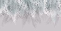 Фотообои листовые Citydecor Пальмовые листья (468x265, бирюза/серый) - 