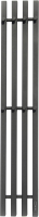 Полотенцесушитель электрический GRANULA Квадро Вертикаль 21х120 (терморегулятор с таймером, черный) - 