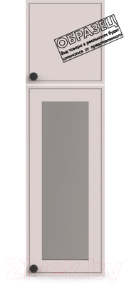 Кухонный гарнитур Интермебель Лион-7 2.2м (белый софт/графит софт/дуб флагстаф темный)